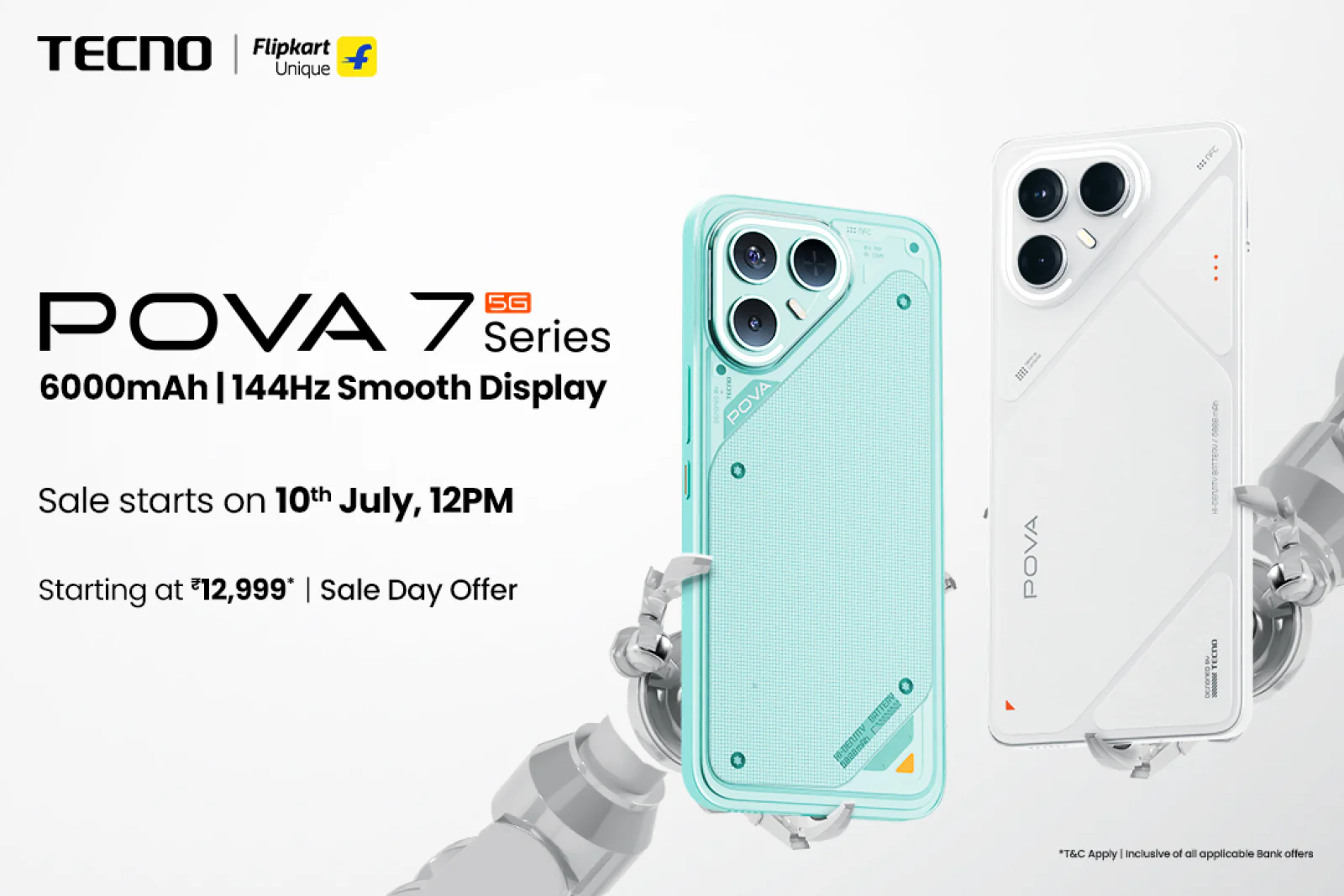 TECNO ने लॉन्च की नई POVA 7 सीरीज़ – दमदार फीचर्स और आकर्षक डिज़ाइन के साथ